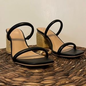 A New Day (Target) Black Rattan Block Heel size 6